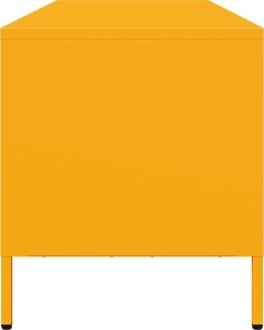 vidaXL vidaXL Szafka RTV, żółta, 135x39x43,5 cm, stal walcowana na zimno 6