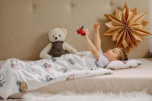 PULP BAMBOO Pościel z Bawełny Satynowej z wypełnieniem 80x100 cm - Plac Budowy 3