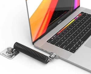 Linka zabezpieczająca Maclocks Compulocks Dual Head Coiled Cable Keyed Lock - Black 4