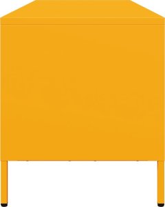vidaXL vidaXL Szafka RTV, żółta, 135x39x43,5 cm, stal walcowana na zimno 6