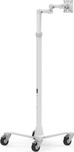 Stojak Maclocks Compulocks Rise Freedom Extended - VESA Articulating Arm Rolling Cart - White 3
