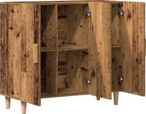 vidaXL Szafka, stare drewno, 90x34x80 cm 5