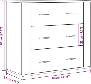 vidaXL Szafka, stare drewno, 80x33x70 cm 10