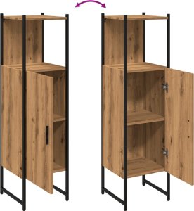 vidaXL vidaXL Szafka łazienkowa, dąb artisan, 33x33x120,5 cm 8