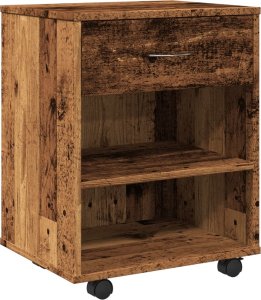 vidaXL vidaXL Szafka na kółkach, stare drewno, 46x36x59 cm 2