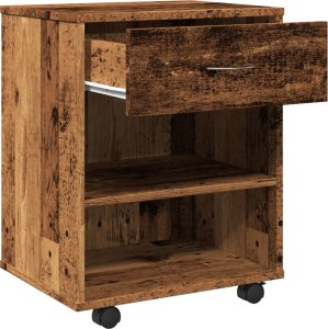 vidaXL vidaXL Szafka na kółkach, stare drewno, 46x36x59 cm 8