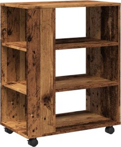 vidaXL vidaXL Szafka na kółkach, kolor starego drewna, 60x35x75 cm 2