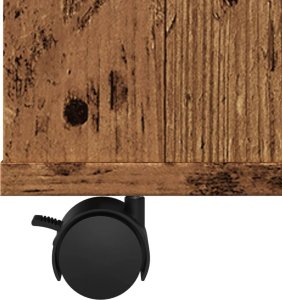 vidaXL vidaXL Szafka na kółkach, kolor starego drewna, 60x35x75 cm 8