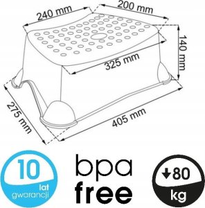 Keeeper KEEEPER step stool BAMBI, white, 18431 2