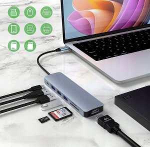 Adapter USB Platinet Platinet adapter Multimedia 7in1 (45985) 2