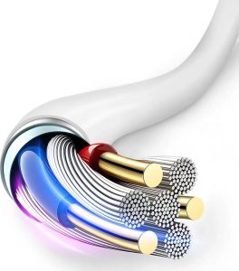 Kabel USB Dudao A20EU USB-A 18W + USB-A - micro USB White 4