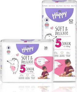 Happy Pieluchy HAPPY Junior (11-18kg) diapers 52pcs, size 5 NEW, BB-054-JU52-W01 1
