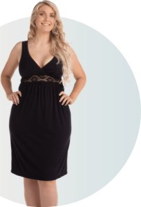 Carriwell CARRIWELL Maternity & Nursing Nightie Black XL, 602300 2