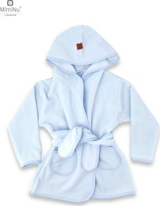 MimiNu MIMINU Thermofrotte bathrobe with hood size 86 cm BLUE 1