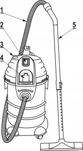 Odkurzacz przemysłowy Dedra Mobile dust extractor CLEANTEC Dedra DED6606 2