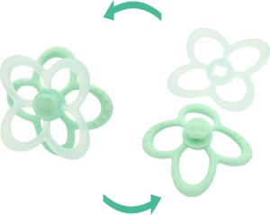 SafeTeddy Gryzak silikonowy kwiatek sensoryczny na ząbkowanie uspokajający SafeTeddy 3