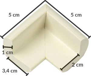 SafeTeddy Zabezpieczenie piankowe osłona na narożniki rogi mebli 3M 4szt SafeTeddy 6