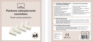 SafeTeddy Zabezpieczenie piankowe osłona na narożniki rogi mebli 3M 4szt SafeTeddy 8