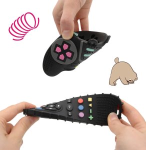 SafeTeddy Gryzak silikonowy pilot TV kontroler ząbkowanie sensoryczny 0+ SafeTeddy 4