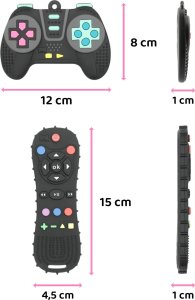 SafeTeddy Gryzak silikonowy pilot TV kontroler ząbkowanie sensoryczny 0+ SafeTeddy 6