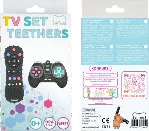 SafeTeddy Gryzak silikonowy pilot TV kontroler ząbkowanie sensoryczny 0+ SafeTeddy 7