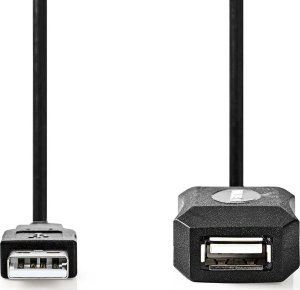 Kabel USB Nedis USB-A - USB-A 5 m Czarny (CCGL60EXTBK50) 2