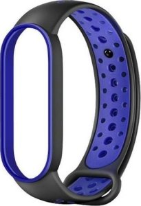 Beline Beline pasek Design Mi Band 7/6/5 czarno-niebieski /black-blue 2