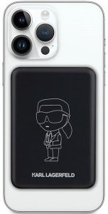 Powerbank Karl Lagerfeld Powerbank indukcyjny KLPBM5KIOTTGK 5000mAh czarny/black NFT Outline Ikonik MagSafe 2