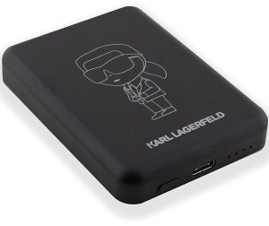 Powerbank Karl Lagerfeld Powerbank indukcyjny KLPBM5KIOTTGK 5000mAh czarny/black NFT Outline Ikonik MagSafe 4