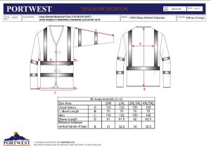 Portwest C473 - Kamizelka ostrzegawcza z długimi rękawami - pomarańczowy L/XL 3