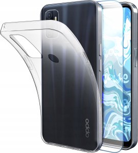 Hello Case Etui Do Oppo A53 2020 / Oppo A53S (Przezroczyste, Silikonowe, Guma)   Szkło 1