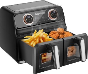 Frytkownica beztłuszczowa Tectake Frytownica beztłuszczowa Samurai, 2 komory gotowania, 7 programów, 2400 W - czarny 4