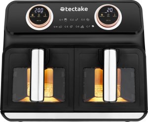 Frytkownica beztłuszczowa Tectake Frytownica beztłuszczowa Samurai, 2 komory gotowania, 7 programów, 2400 W - czarny 5