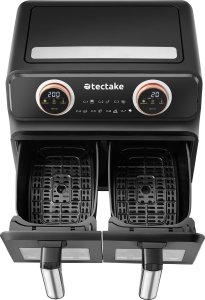 Frytkownica beztłuszczowa Tectake Frytownica beztłuszczowa Samurai, 2 komory gotowania, 7 programów, 2400 W - czarny 8