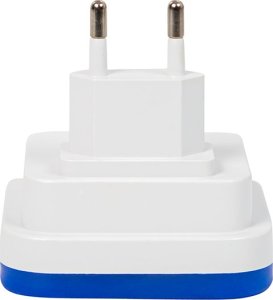 Lampka wtykowa do gniazdka Blow 44-287# Lampka nocna led z czujnikiem zmierzchu kwadratowa niebieska 2