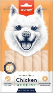 Wanpy Wanpy Przysmak dla Psa Pasta Kurczak Ser 5x14g 1