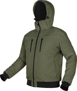 Kurtka męska Neo Tools Kurtka ocieplana z kapturem OUTDOOR, zielona, rozmiar XXXL 1