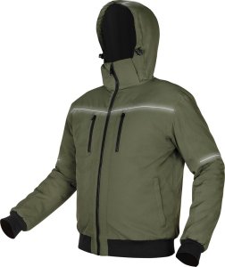 Kurtka męska Neo Tools Kurtka ocieplana z kapturem OUTDOOR, zielona, rozmiar XXXL 2