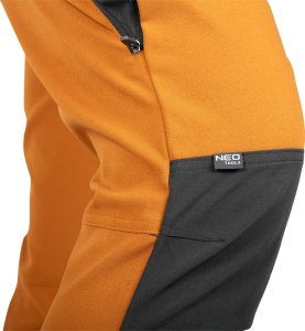 Neo Tools Spodnie robocze OUTDOOR, 4 way stretch, musztardowo-szare, rozmiar XS 7