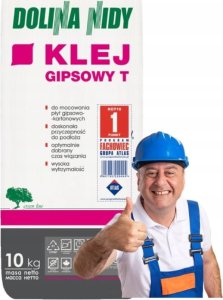 ATLAS Dolina Nidy Klej gipsowy T 10 kg do mocowania płyt G-K 2