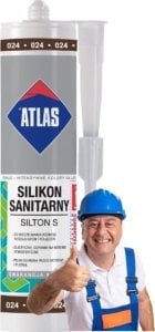 ATLAS Atlas Silikon elastyczny sanitarny 280 ml ciemny brąz 1