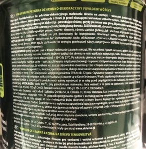 VIDARON Vidaron impregnat powłokotwórczy ochronno-dekoracyjny 5L orzech włoski 2