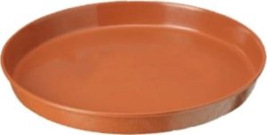 Galicja Podstawka pod doniczkę drewnopodobna 17 cm terakota okrągła 2