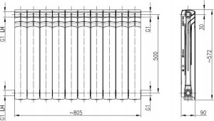 KFA Grzejnik aluminiowy biały 10 elementów 57x80 cm Best 3