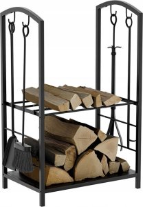 Palenisko ogrodowe Verk Stojak na drewno kominkowe opałowe akcesoria przybory pogrzebacz zmiotka Stojak na drewno kominkowe opałowe akcesoria przybory pogrzebacz zmiotka 10