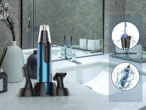 Depilator Verk Trymer do nosa ucha uszu depilator włosów golarka brwi 3w1 Trymer do nosa ucha uszu depilator włosów golarka brwi 3w1 6
