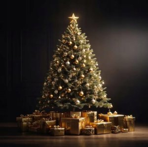 Kaemingk Zestaw 16 szklanych bombek choinkowych 8cm Złote błyszczące matowe 4