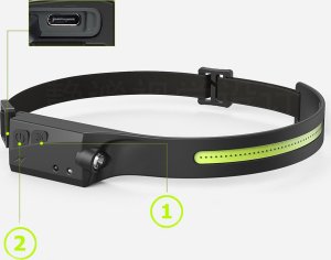 Latarka Bailong Latarka czołowa led reflektor na głowę cob mocna Latarka czołowa led reflektor na głowę cob mocna 11