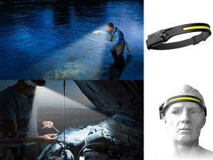 Latarka Bailong Latarka czołowa led reflektor na głowę cob mocna Latarka czołowa led reflektor na głowę cob mocna 10