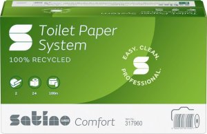 Satino Tualetinis popierius systemy rolki laikiklyje24x100 JT3 2